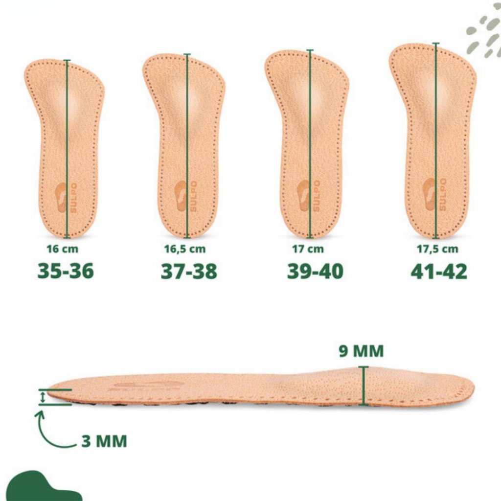 Rozmery ortopedické vložky na priečnu klenbu dámsku obuv